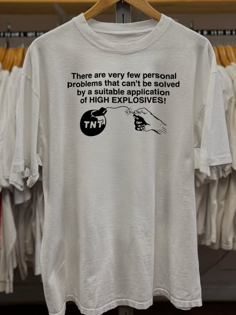 High Explosives Washed White Tee